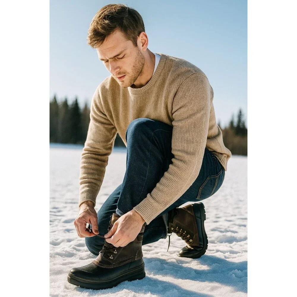 Khombu 8 Duck Boot Men Outdoor Waterproof Work Utility Winter Mid-calf Snow Shoe